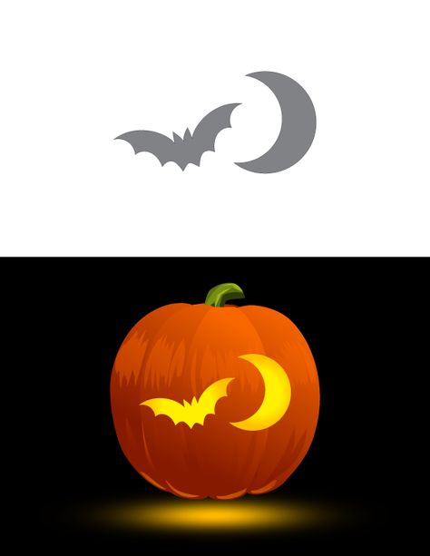 Pumpkin Carving Bat, Halloween Patio Decor, Free Pumpkin Stencils, Animal Pumpkin, Moon Pumpkin, Printable Pumpkin Stencils, Pumpkin Stencils Free, Halloween Pumpkin Stencils, Halloween Patio