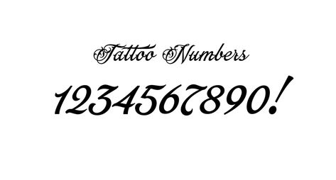 Calligraphy Numbers Tattoo, Tattoo Numbers Fonts, Tattoo Number Fonts Style, Small Number Tattoo, Number Fonts Tattoo, Tattoo Fonts Numbers, Best Number Fonts, Tattoo Number Fonts, Number Font Styles