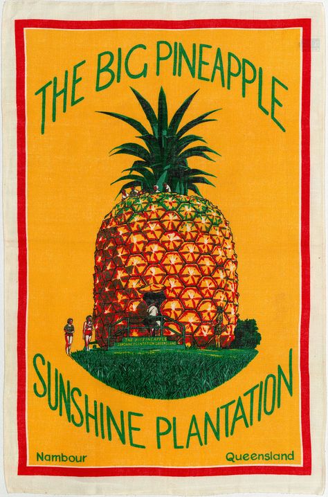 Big Pineapple, The Great Barrier Reef, Head Scarves, Irish Linen, Red Green Yellow, Great Barrier Reef, Yellow And Black, Yellow Background, Tourist Destinations