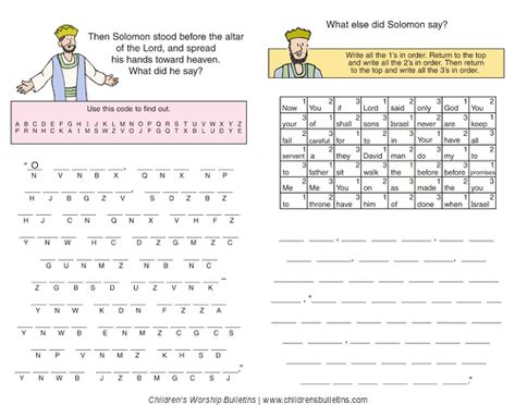 Sunday School Activity Sheets | Sunday school activity about Solomon for ages 3-6:What did Solomon ask ... Sunday School Activity Sheets, Bible Class Activities, Sunday School Worksheets, Solomon Wisdom, Kids Church Activities, Solomons Temple, Preschool Bible Lessons, Sunday School Coloring Pages, Kids Sunday School Lessons