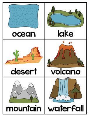 Landforms For Kindergarten, Bodies Of Water Crafts Preschool, Landforms Preschool, Landforms Activities Kindergarten, Landform Activities For Kids, Landforms Kindergarten, Land And Water Forms Montessori, Water Crafts Preschool, Teaching Landforms