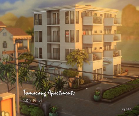 Tomarang Apartmen For Rent! Modern Parisian Apartment, Sims 4 Modern House, Apartment Exterior, Sims 4 Family, House Interior Design Styles, Townhouse For Rent, Sims 4 House Building, Sims 4 House Design, Casas The Sims 4