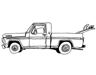 Check out new work on my @Behance profile: "Pickup surf" http://be.net/gallery/166312291/Pickup-surf Pickup Truck Illustration, Pick Up Truck Tattoo, Lifeguard Shirt, Truck Tattoo, Design Illustration Fashion, Pick Up Truck, Surfboard Design, Line Work Tattoo, Shirt Print Design