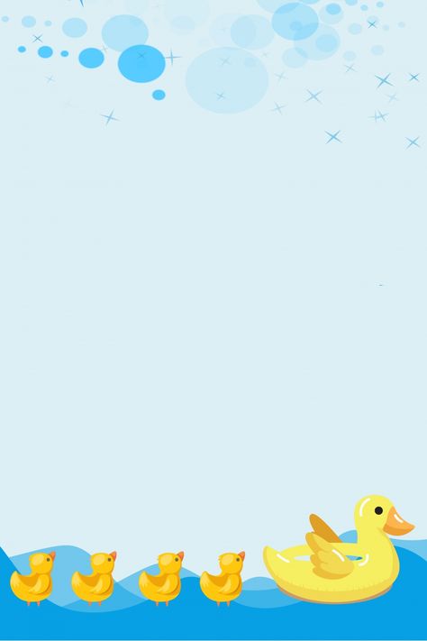 Cartoon Little Yellow Duck Poster Background Wallpaper Backgrounds Duck, Rubber Duck Background, Duck Background Wallpapers, Duck Activities, Duck Background, Duck Birthday Theme, Duck Poster, Rubber Duck Birthday, Hand Drawn Poster