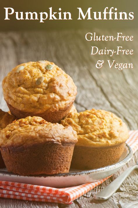 Gluten-Free Vegan Pumpkin Muffins Recipe (made with Oat Flour!) Pumpkin Muffins Recipe, Vegan Pumpkin Muffins, Burgundy Bedroom, Gluten Free Pumpkin Muffins, Pumpkin Muffin Recipes, Vegan Muffins, Oat Muffins, Allergy Friendly Recipes, Dessert Toppings