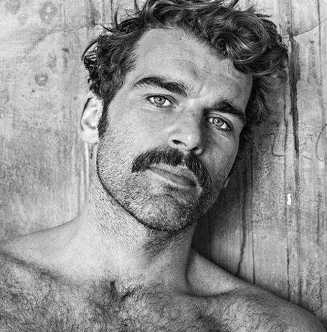 Blue Eyes Man, Beard Stache, Stanley Weber, Moustaches Men, Buzz Cut Hairstyles, Beard Boy, Blue Eyed Men, Mustache Styles, Men's Facial Hair