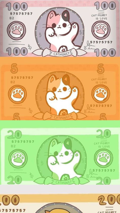 Cat Money, Money Cat, Chat Kawaii, Shiny Pokemon, Avatar World, Art N Craft, Kawaii Stickers, Easy Diy Crafts, Infant Activities