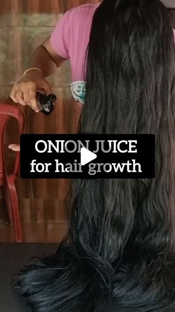 Roopa Sarathbabu on Instagram: "Onion juice for fast Hair growth get Long & Thicken hair at home 🧅 #onionforhairgrowth #hairgrowthtips #instareelsindia #longhair"