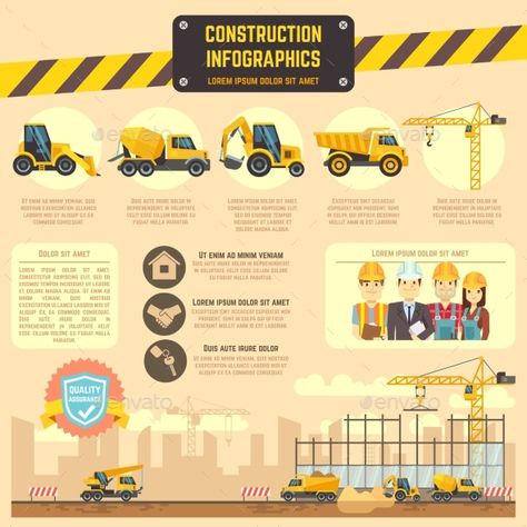 Construction Infographic, Safety Infographic, Infographic Inspiration, Research Poster, Infographic Illustration, Infographic Template, Vector Template, Graphic Elements, Business Presentation