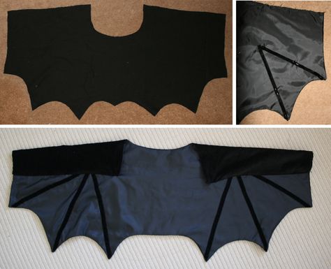 Stellaluna Costume Diy, How To Make Bat Wings, Diy Bat Costume Kids, Bat Costume Kids, Diy Bat Wings, Wings For Costume, Bat Wings Diy, Kids Bat Costume, Diy Bat Costume