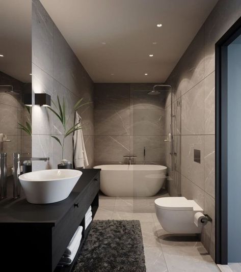 Bad Inspiration, Washroom Design, Bathroom Design Ideas, Main Bathroom, Bathroom Design Luxury, Bathroom Wallpaper, Modern Bathroom Design, Bathroom Inspiration, 인테리어 디자인