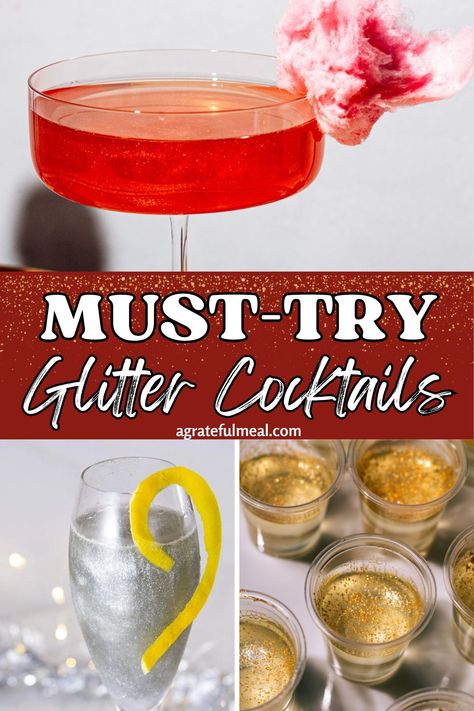 If you’re looking to elevate your happy hour and add some sparkle to your drinks, look no further! These 17 glitter cocktails are sure to impress your guests and make any occasion a little more festive. From vodka, tequila, margaritas, rum, and martini recipes, this list has a glittery drink option for every season including summer drinks! Holiday Vodka Cocktails, Glitter Cocktails, Cosmo Martini, Summer Vodka Cocktails, Moscow Mules, Popular Drinks, Infused Vodka, Halloween Cocktails, Martini Recipes