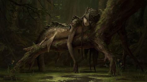 Crocodile Mermaid, Creature Artwork, Alien Concept Art, Mystical Creatures, Mermaid Art, Fantasy Inspiration, Epic Art, Character Creation, New Version