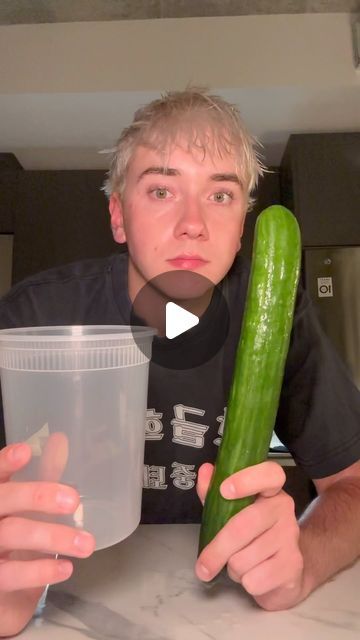 Logan🪵 on Instagram: "Another way to eat an entire cucumber  Shirt: @korelimited" Pickle Cucumber Recipes, Quick Salads, Pickling Cucumbers, Cucumber Recipes, Vegetable Salad, Healthy Snacks Recipes, Pickles, Vegetable Recipes, Cucumber