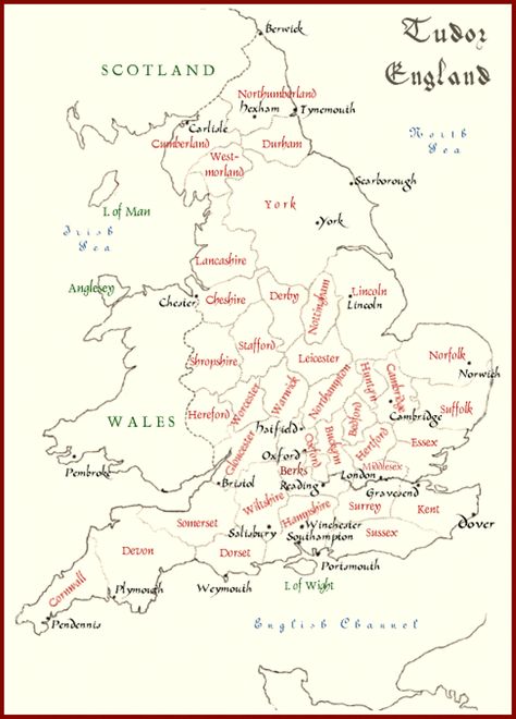 Map of Tudor England Genealogy Map, Tudor England, Tudor Dynasty, England Map, Tudor Era, Tudor History, Wars Of The Roses, History Nerd, Richard Iii