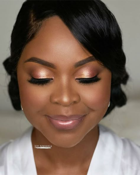 Pamela Makeup, Black Wedding Makeup, Black Bridal Makeup, Uk Makeup, Natural Glam Makeup, Wedding Eye Makeup, Glam Wedding Makeup, Makeup For Black Skin, Bridal Makeup Natural