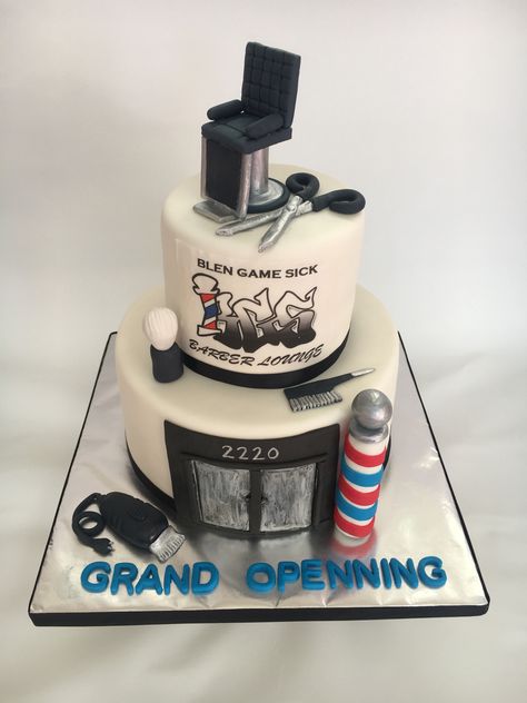 Barber Shop Cake Ideas, Barber Cakes For Men, Barber Cake Ideas, Barbershop Cake, Hairdresser Cake, Best Cakes, Birthday Cake For Him, Barber Shop Decor, Garden Cakes