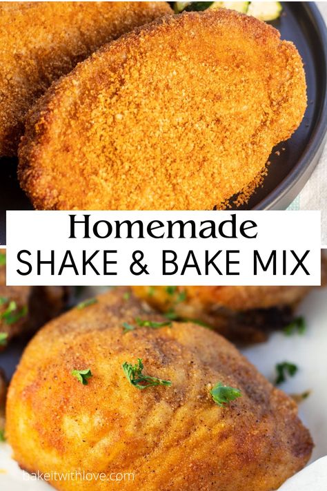 Homemade Shake And Bake Chicken Seasoning Mixes, Home Made Shake And Bake For Chicken, Home Made Shake And Bake Pork Chops, Shake And Bake Recipes Homemade, Diy Shake And Bake Chicken, Shake And Bake Copycat Recipe, Homemade Shake And Bake Pork Chops, Home Made Shake And Bake, Homemade Shake And Bake Chicken