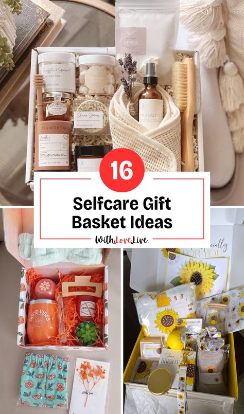 A self-care gift basket is truly a special and thoughtful gift for someone you love and care about. It is more than just a collection of gift items as it it symbolizes a heartfelt gesture that shows how much your care about a persons physical and mental well-being. Shower Gel Gift Ideas, Diy Spa Gift Basket Ideas, Spa Care Package Ideas, Diy Self Care Gift Basket, Wellness Gift Basket Ideas, Selfcare Gift Basket, Self Care Basket Ideas, Spa Gift Basket Ideas, Bathtub Gifts