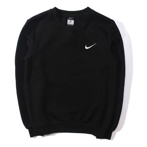 Women "NIKE" Round Neck Top Pullover Sweater Sweatshirt ❤ liked on Polyvore featuring tops, hoodies, sweatshirts, pullover top, nike, nike top, sweater pullover and round neck sweatshirt 80’s Fashion, Nike Pullover, Women Nike, Round Neck Top, Sweatshirt Outfit, Milan Fashion Weeks, Black Sweatshirt, Cute Comfy Outfits, Cropped Sweatshirt