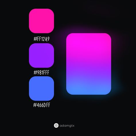 Gradient Pallete Color, Neon Gradient Background, Rgb Palette, Gradient Color Palette, Neon Color Palette, Neon Gradient, Neon Colour Palette, Estilo Cyberpunk, Color Design Inspiration