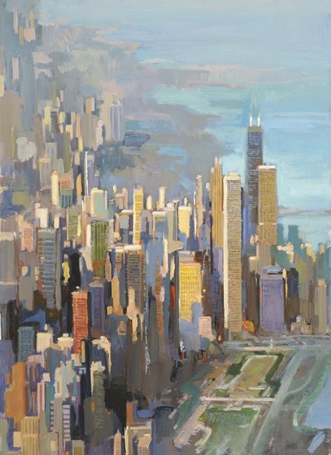 Francis Livingston - New York City Skyscrapers Textiles Architecture, City Scapes, Skyline Painting, Boutique Business, Abstract City, City Painting, Cityscape Art, City Scene, Cityscape Painting