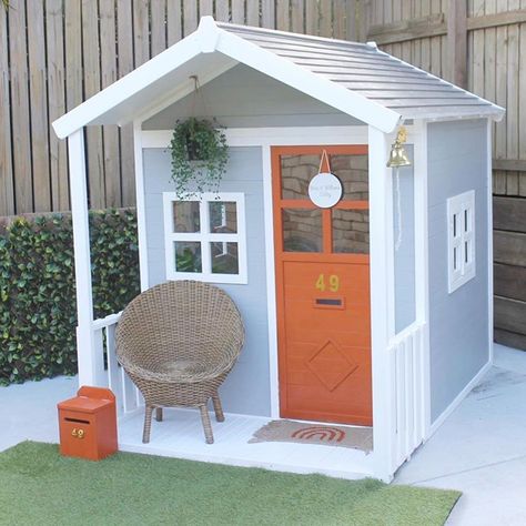 How beautiful are these colours of the Millie Cubby House 🧡🧡. Thank you @my.winter.babes . Christmas lay by now available 🎄 . #cubbyhouse… Diy Cubby House, Diy Cubby, Kids Shed, Kids Cubby House, Cubby House Ideas, Patios Ideas, Kids Cubby, Kids Cubby Houses, Kids Cubbies