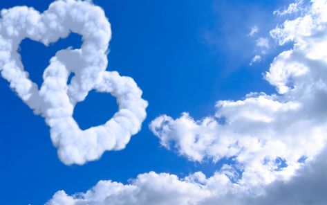 Download wallpapers two hearts, 4k, blue sky, clouds, love concept Heart In Nature, Romantic Wallpaper, Cloud Wallpaper, Heart Images, White Clouds, Heart Wallpaper, Love Is In The Air, Love Pictures, Wallpaper Downloads