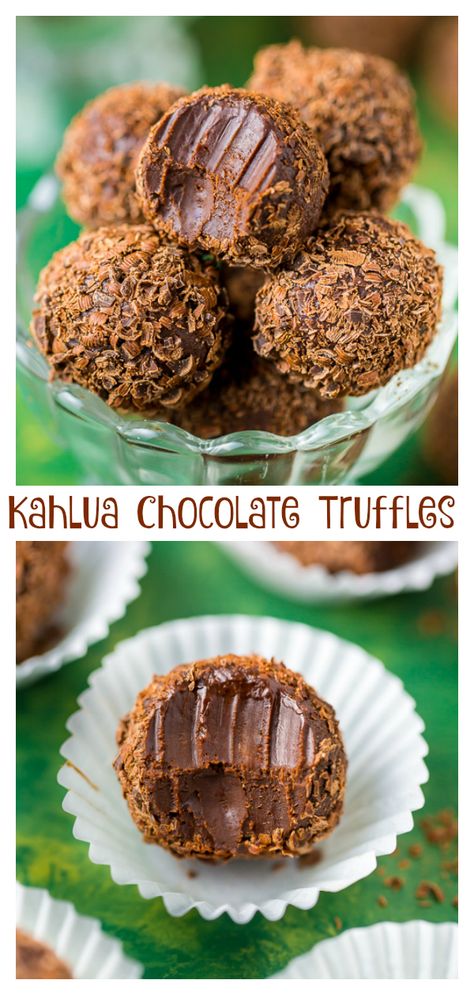 Kahlua Truffles, Dessert Truffles, Baker By Nature, Candy Truffles, Truffle Recipe Chocolate, Truffle Recipe, Hello Lovely, Homemade Candies, Chocolate Truffles