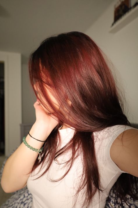 Red Hot Cinnamon Hair, Cinnamon Color Hair, Cinnamon Red Hair Color, Cinnamon Red Hair, Air Touch, Cinnamon Hair, Hair Nutrition, Wine Hair, Red Hair Inspo