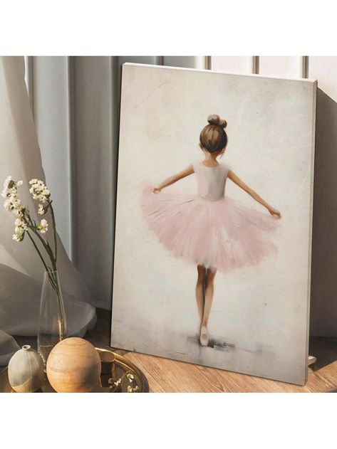 1 Pc Framed Ballet Nursery Art, Ballerina Nursery Decor, Pink Girl's Room Ballet Dancer Painting, Ballerina Print Wall Art Canvas Poster Painting Wall Decor For Bedroom Living Room Black and White Modern,Pastorale,Simple   Canvas Graphic,Letter,Slogan Hanging Painting,Framed Picture,Fabric painting   Home Decor, size features are:Bust: ,Length: ,Sleeve Length: Ballerina Nursery Decor, Painting Ballerina, Ballet Nursery, Ballerina Room Decor, Living Room Black And White, Ballerina Print, Room Black And White, Ballerina Nursery, Nursery Decor Pink