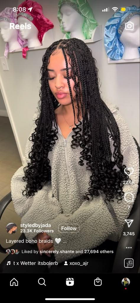 Braided Hairstyles For Black Women Cornrows, Hoco Hair Ideas Medium, Braids Hairstyles Pictures, Cute Box Braids Hairstyles, Hair Braid Videos, Protective Hairstyles Braids, Hair Twist Styles, Pretty Braided Hairstyles, Hairdos For Curly Hair