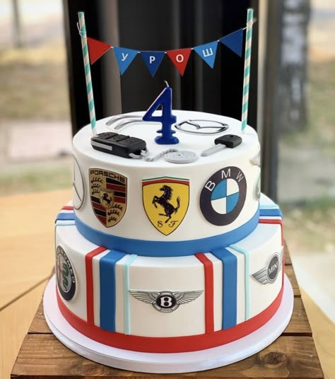 Bmw Cakes For Boys, 8th Birthday Cakes For Boys, Car Themed Cake, Car Cakes For Boys, Ferrari Cake, Cars Cake Design, Cake For Men, Construction Birthday Cake, Cars Theme Cake