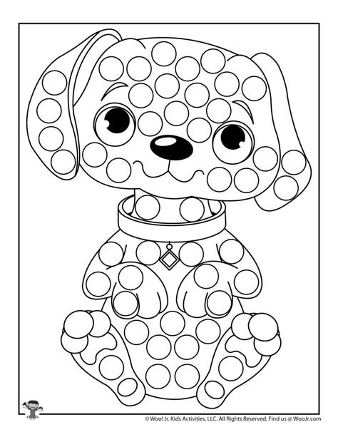 Dot Coloring Pages, Dot Marker Printables, D Is For Dog, Dot Marker Activities, Toddler Themes, Pets Preschool Theme, Puppy Coloring Pages, Art Activities For Toddlers, Do A Dot