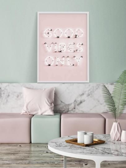 Pastel Interior, Pastel Home Decor, Neon Decor, Pastel House, Pastel Decor, Home Office Living Room, Motivational Art, Modern Home Office, Office Living Room