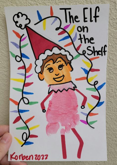 Elf on a shelf toddler craft Elf Art For Preschoolers, Christmas Art Toddlers, Art Toddlers, Art For Toddlers, Toddler Craft, Elf On A Shelf, Elf Art, 25 Days Of Christmas, Holidays Around The World