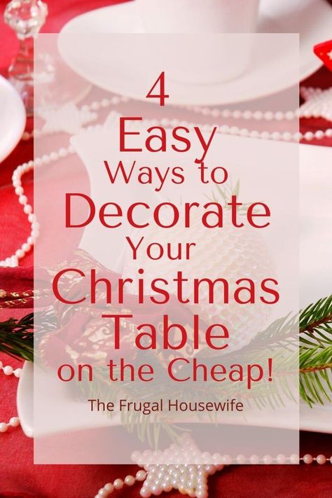 Christmas Dinner Party Table Decor Diy, Decorate Christmas Table Ideas, Christmas Decor Ideas For Party Tables, Easy Christmas Table Decorations Simple Place Settings, Christmas Table Decorations Tablecloth, Christmas Table Decorations For Large Party, Easy Christmas Tablescapes Simple, How To Set Up A Christmas Buffet Table, Buffett Christmas Decor