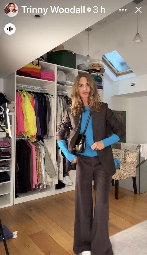 Trinny Woodall Style 2024, Trinny Woodall Style, Blazer Styling, Trinny Woodall, 2024 Style, Women's Fashion, Street Style, Blazer, Quick Saves