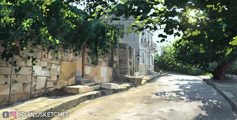 (1) Laura Price (@luludraws) / Twitter Laura Price Art, Laura Price, Artist Reference, Background Paint, Environment Painting, Marvel Animation, Digital Painting Techniques, Road Trip Games, Portfolio Site