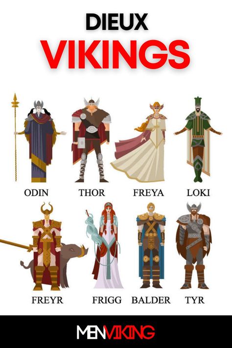 Pour découvrir la liste complète des dieux de la mythologie nordique et viking. Cliquez sur la photo ! #dieux #dieu #odin #thor Vikings Gods, Viking Mythology, Art Viking, Odin And Thor, Odin Thor, Witch Craft, Magnus Chase, Scandinavia, Loki