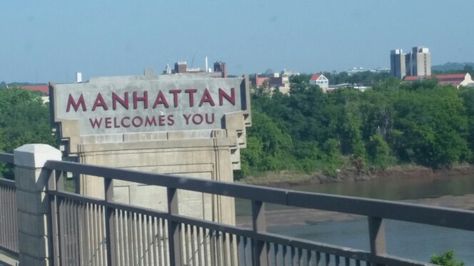 Manhattan,  Ks.  sign.  6/21/16 Series Ideas, Manhattan Kansas, Manhattan Ks, Army Post, State Of Kansas, United States Army, Welcome Sign, Manhattan, Kansas