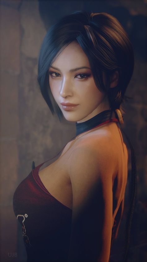 Ada Wong Wallpaper Iphone, Ada Wong Re4, Resident Evil Ada, Tyrant Resident Evil, Ada Resident Evil, 3d Portrait, Resident Evil Girl, Short Black Hair, Evil Girl