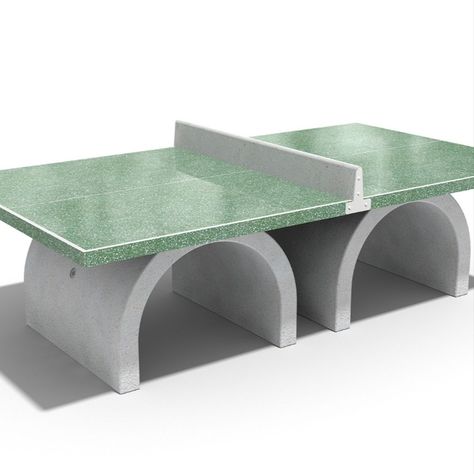 Concrete table tennis table is part of the Encho Enchev - ETE series of play tables. The outdoor table tennis table is made entirely of high-performance concrete and a natural multicolored aggregate. The concrete is reinforced and fiber strengthened. The aggregate is made of natural marble or granite stones of a certain size. The table tennis table is standard in size and conceptually is available in blue or green color of the play area. Concrete Ping Pong Table, Outdoor Table Tennis, Table Tennis Table, Outdoor Table Tennis Table, Outdoor Ping Pong Table, Ping Pong Tables, Apartment Makeover, Play Table, Concrete Table