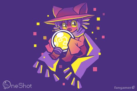 Oneshot Fanart, Oneshot Niko, Niko Oneshot, Confused Cat, Cat Noises, Iron Fortress, Maker Game, Rpg Maker, The Player