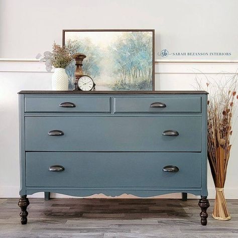 Antique Cedar Blanket Chest . . #interiortrendsurnitureDesign #FurnitureFinds #FurnitureUpcycle #HomeDecor #InteriorDesign #InteriorStyling #DesignInspiration #Interiors #ModernDesign #HomeDesign #InteriorDetails #HomeInspiration #LivingRoomGoals #BedroomBliss #KitchenIdeas #BathroomGoals #SpaceSaving #ContemporaryDesign #HomeInteriors #InteriorTrends Painted Dresser Design, Painted Dresser Color Ideas, Dark Blue Dresser, Teal Painted Furniture, Blue Green Bedrooms, Teal Paint Colors, Gray Painted Furniture, Green Painted Furniture, Painted Dressers