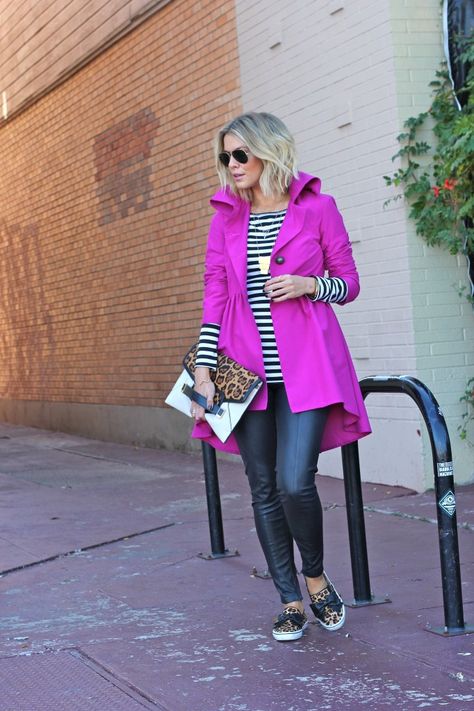 Hot Pink Shacket Outfit, Hot Pink Coat Outfit, Pink Shacket Outfit, Fucsia Outfit, Hot Pink Coat, Pink Coat Outfit, Pink Shacket, Courtney Kerr, Shacket Outfit