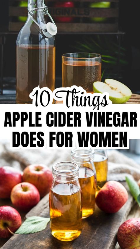 Apple cider vinegar popularly known as ACV has a myriad of benefits to women. Have you been looking for a healthy natural tonic that will cater for your skin, hair, teeth and aid your weight loss? Then ACV is your answer. Here are 10 things that apple cider vinegar does for women. let's discuss these benefits of drinking vinegar.  Pin for later! Make Vinegar, Apple Cider Vinegar Tea, Apple Cider Vinegar Morning, Apple Cider Vinegar Drink Recipes, Apple Cider Vinegar Shots, Apple Cider Vinegar Health, Apple Cider Vinegar Lemon, Apple Cider Vinegar Pills, Apple Cider Vinegar Recipes