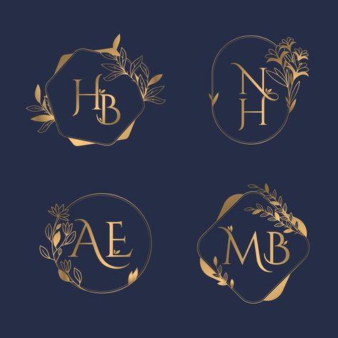 Monogram With Flowers, Wedding Initials Logo Letters, Wedding Company Logo, Jj Monogram, Couple Monogram Design, Wedding Initials Logo, Free Monogram Fonts, Monogram Logos, Logo Monogramme