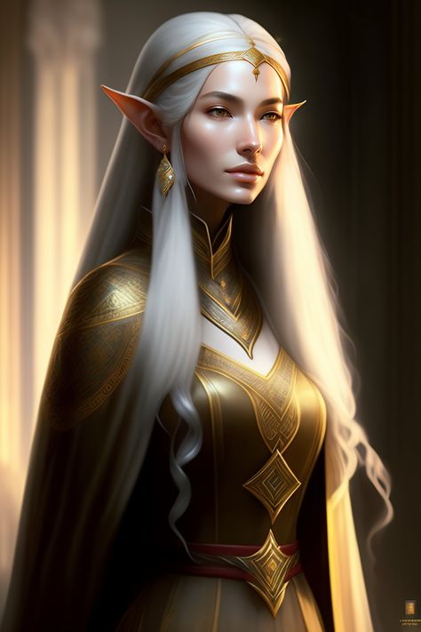 High Elf Queen, High Elf Female Noble, Dnd High Elf, High Elf Dnd, High Elves Dnd, Dnd Cleric, Elf Queen, Old Elf, Range Murata