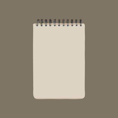 Notepad Icon Aesthetic, School Supplies Illustration, Notepad Illustration, Notepad Minimalist, Notepad Aesthetic, Office Supplies Illustration, Notebook Illustration, Journaling Inspiration, Vintage Png